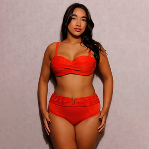 Biquíni Hot Pants Tecido Canelado Com Detalhe Metálico Hangar Lingerie