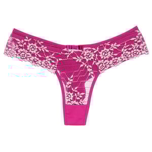 Calcinha Bicolor Fio Duplo Em Renda Patitex