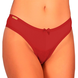 Calcinha Carolina Microfibra Detalhes Em Renda Frontal Edima