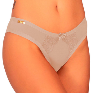 Calcinha Microfibra Leila Com Detalhes Em Renda Edima