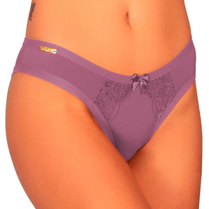 Calcinha Microfibra Leila Com Detalhes Em Renda Edima