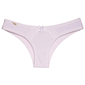 Calcinha Microfibra Leila Com Detalhes Em Renda Edima