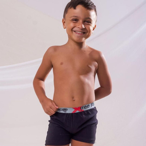 Cueca Boxer Infantil Lisa Com Elástico