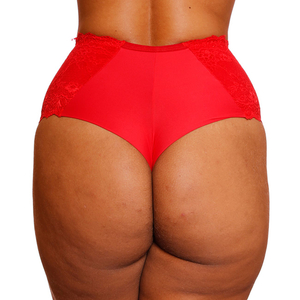 Calcinha Confort Cintura Alta Com Renda Tom Secreto By Dy Girl