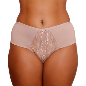 Calcinha Cintura Dupla Microfibra Com Renda Plus Size Dy Girl