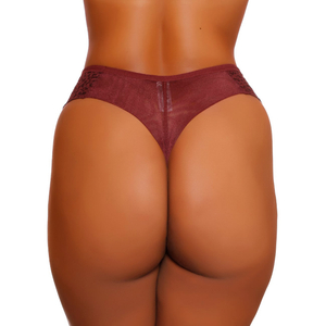 Calcinha Fio Dental Duplo Plus Size Com Guipier Nayane