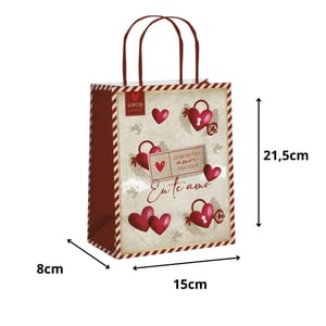 Sacola Para Presente P Amor Real Estampada Cromus