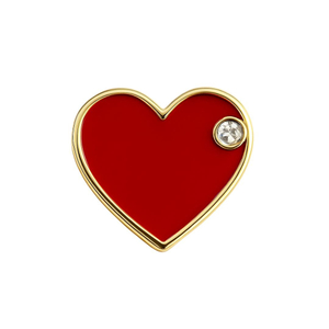 Aplicação Em Metal Formato De Coração Com Brilho Tallyta