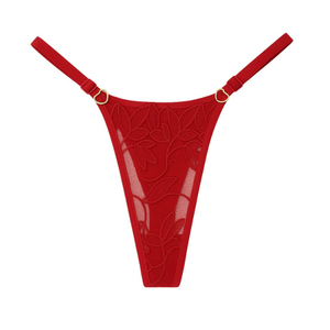 Calcinha Fio Dental Tule Bordado Flowers Mil Toques