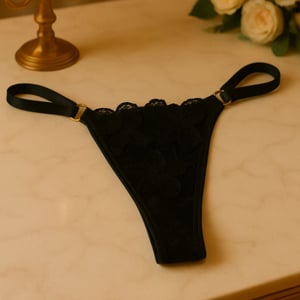 Calcinha Fio Dental Tule Bordado Flowers Mil Toques