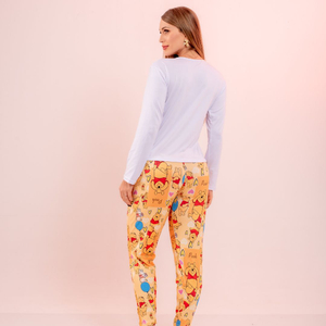 Pijama De Frio Com Calça E Camisa Manga Longa Ursinho Pooh Amável