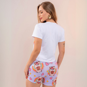 Short Doll Estampado Capivara Amável Moda íntima