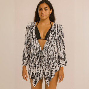 Saída De Praia Estampa Clássica Linha Premium Hangar Lingerie