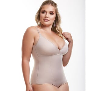 Body Modelador Plus Size Sem Bojo Média Compressão Vi Lingerie