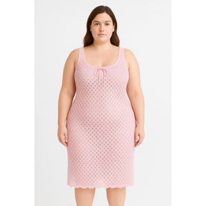 Saída De Praia Vestido Plus Size Em Tricot Coleção Reveillon