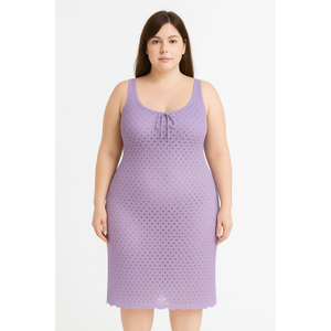 Saída De Praia Vestido Plus Size Em Tricot Coleção Reveillon
