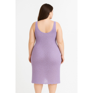 Saída De Praia Vestido Plus Size Em Tricot Coleção Reveillon