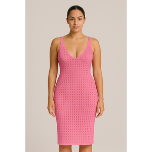 Saída De Praia Vestido Em Tricot Coleção Reveillon