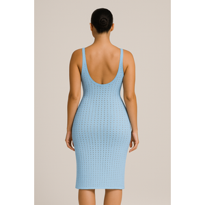 Saída De Praia Vestido Em Tricot Coleção Reveillon