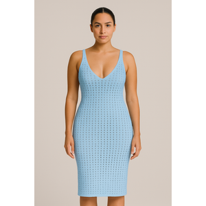 Saída De Praia Vestido Em Tricot Coleção Reveillon