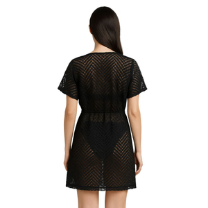 Saída De Praia Kimôno Em Renda Com Abertura Frontal Pink Lingerie