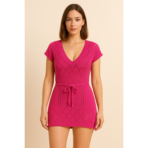 Saída De Praia Vestido Em Tricot Coleção Reveillon