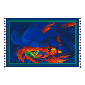 Canga De Praia Estampa De Poliéster Leão E Araras Hangar