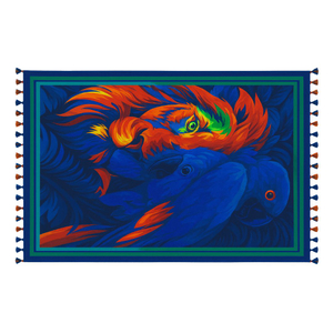 Canga De Praia Estampa De Poliéster Leão E Araras Hangar