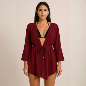 Saída De Praia Com Ponta Linha Premium Hangar Lingerie