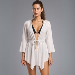 Saída De Praia Com Ponta Linha Premium Hangar Lingerie