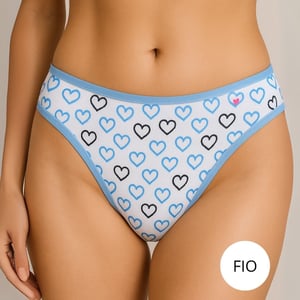 Calcinha Fio Duplo Microfibra Estampada Beth Lingerie