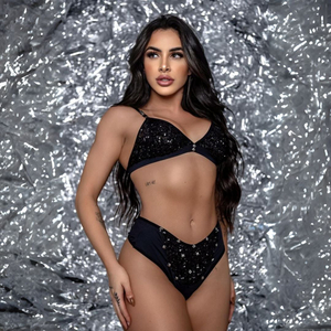 Conjunto Sexy Ludmila Com Spikes Universo Feminino