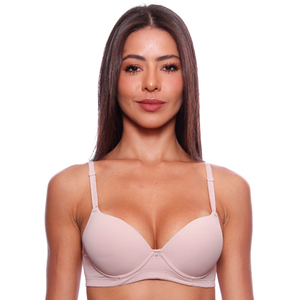 Sutiã Com Bojo Meia Taça Liso Em Microfibra Nayane