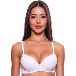 Sutiã Com Bojo Meia Taça Liso Em Microfibra Nayane