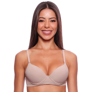Sutiã Com Bojo Meia Taça Liso Em Microfibra Nayane