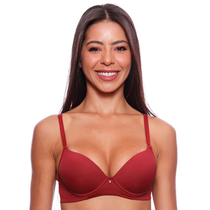 Sutiã Com Bojo Meia Taça Liso Em Microfibra Nayane