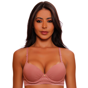 Sutiã Fashion Base Franzido Renda Elástica Nayane