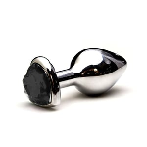 Plug Anal Pequeno Cromado Coração Colors