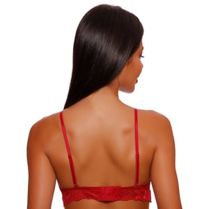 Sutiã Top Triângulo Com Bojo Removível Renda Linha Charme Nayane