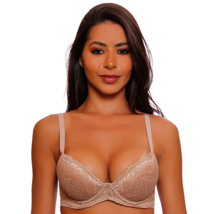 Sutiã Com Aro E Bojo Base Invisível Fit Detalhes Em Renda Nayane