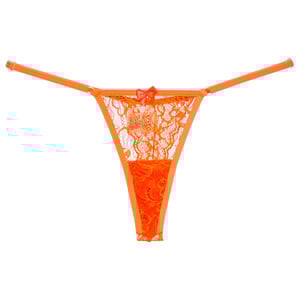 Calcinha Fio Dental Neon Em Renda Com Regulagem Xzero