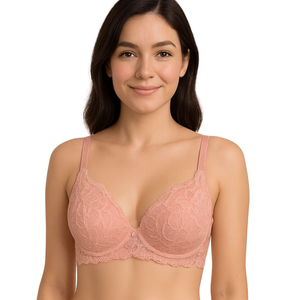 Sutiã Base Cruzada Rendada Com Bojo Lua Nayane