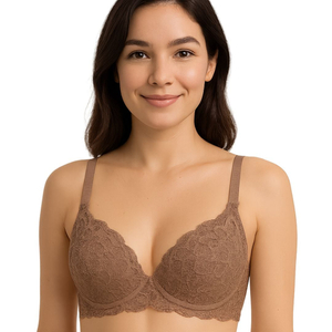 Sutiã Base Cruzada Rendada Com Bojo Lua Nayane