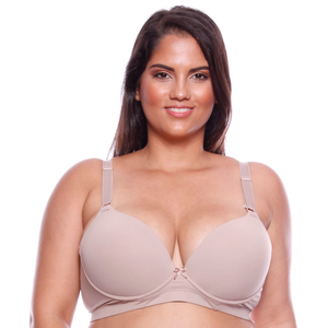 Sutiã Plus Size Básico Em Microfibra Com Bojo E Aro Copa C Nayane
