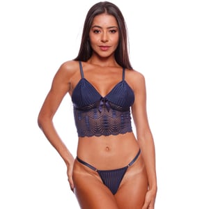 Pijama Feminino Com Detalhes Em Renda Patitex