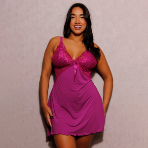 Camisola Rubinne Plus Size Em Microfibra Patitex