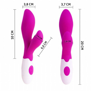 Vibrador Ponto G Com Estimulador Clitoriano Newman 30 Vibrações Pretty Love