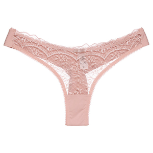 Calcinha Fio Duplo Em Microfibra Com A Frente Em Renda Lutestil