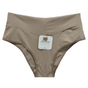Calcinha Classic Cintura Alta Em Poliamida Lut Lingerie