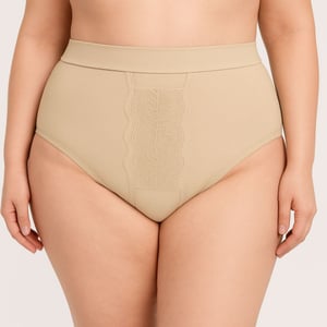 Calcinha Plus Size Com Renda Frontal Em Microfibra Lutestil Lingerie